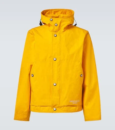Stone Island Logo laminated cotton poplin raincoat 1