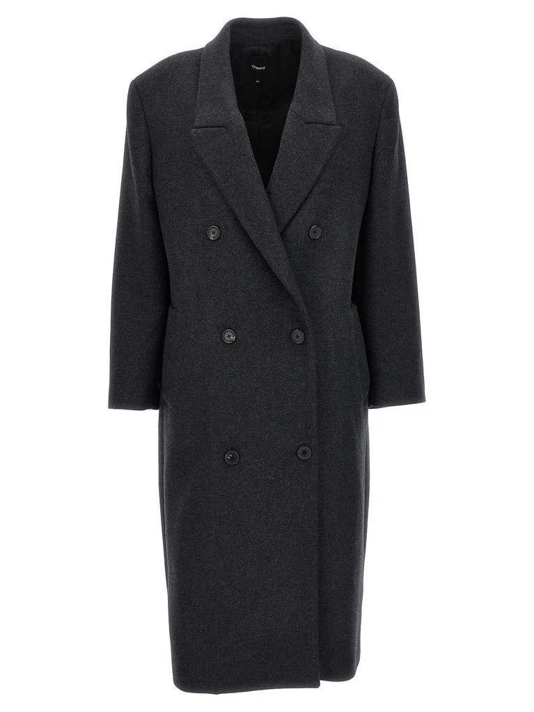 Theory Theory Double Breasted Long-Sleeved Coat 1