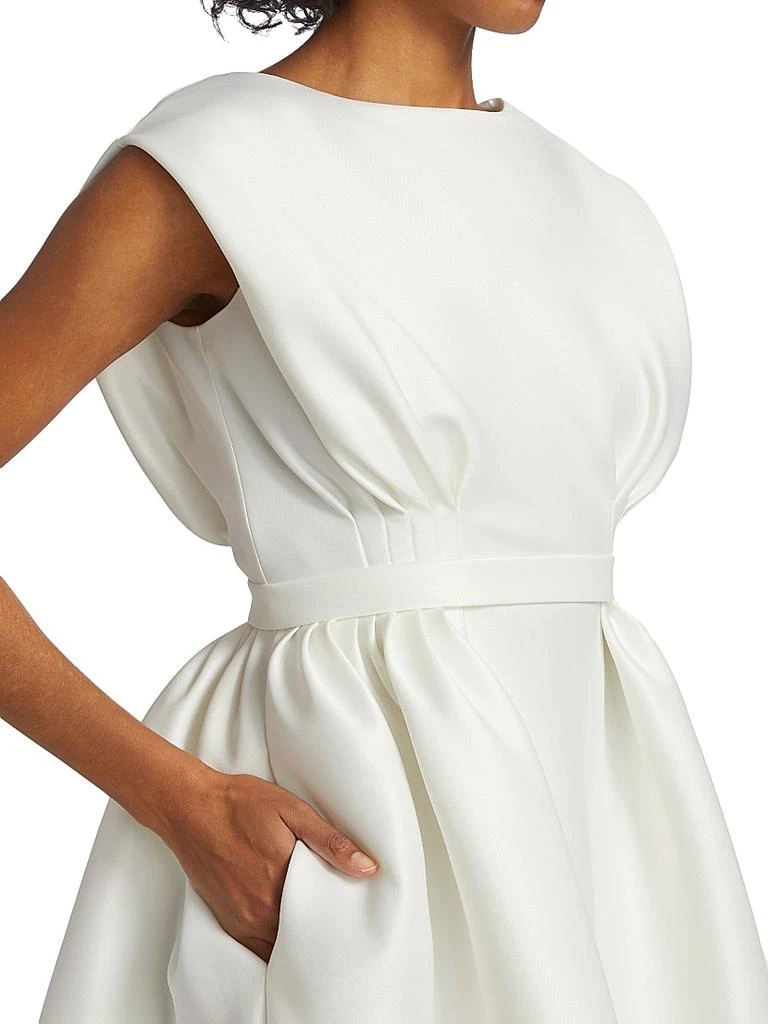 Amsale Mikado A-Line Midi-Dress 6