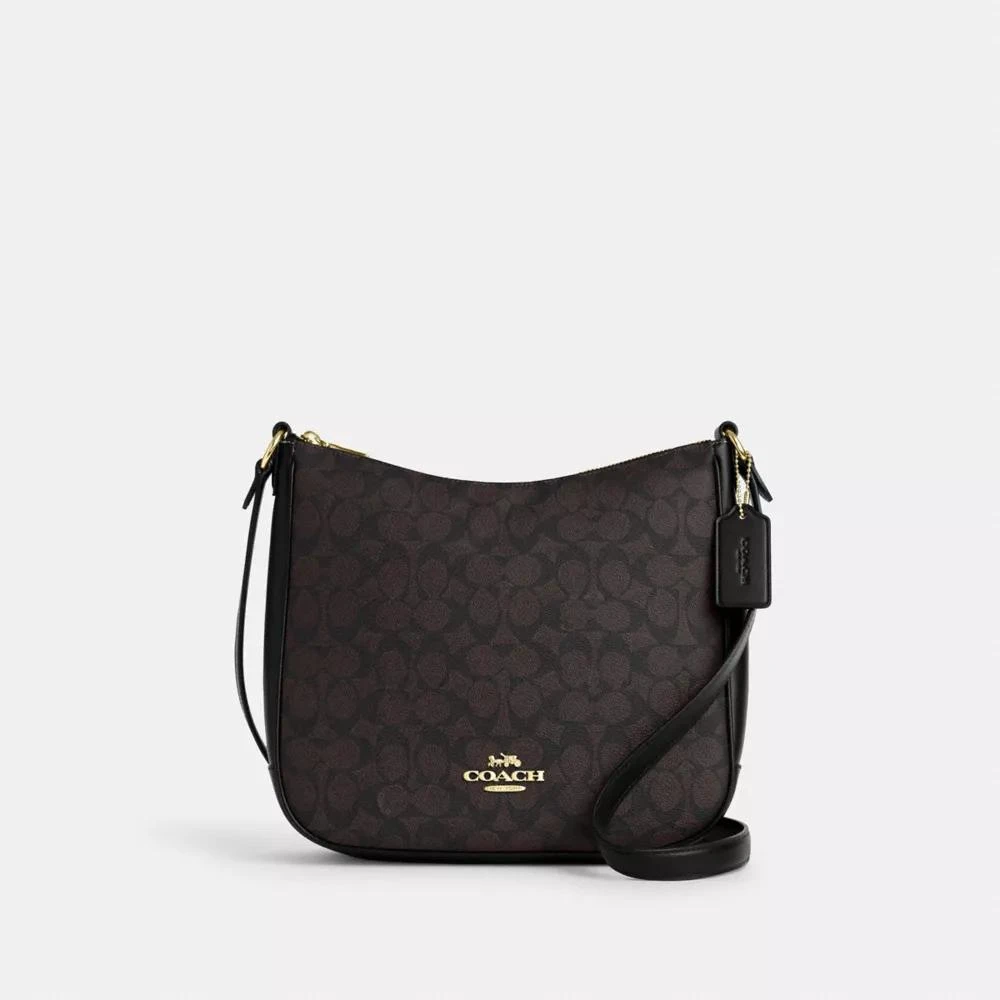 Coach Ellie File Bag In Signature Canvas 1