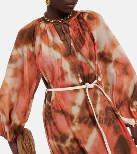 Zimmermann Vacay tie-dye silk midi dress 6