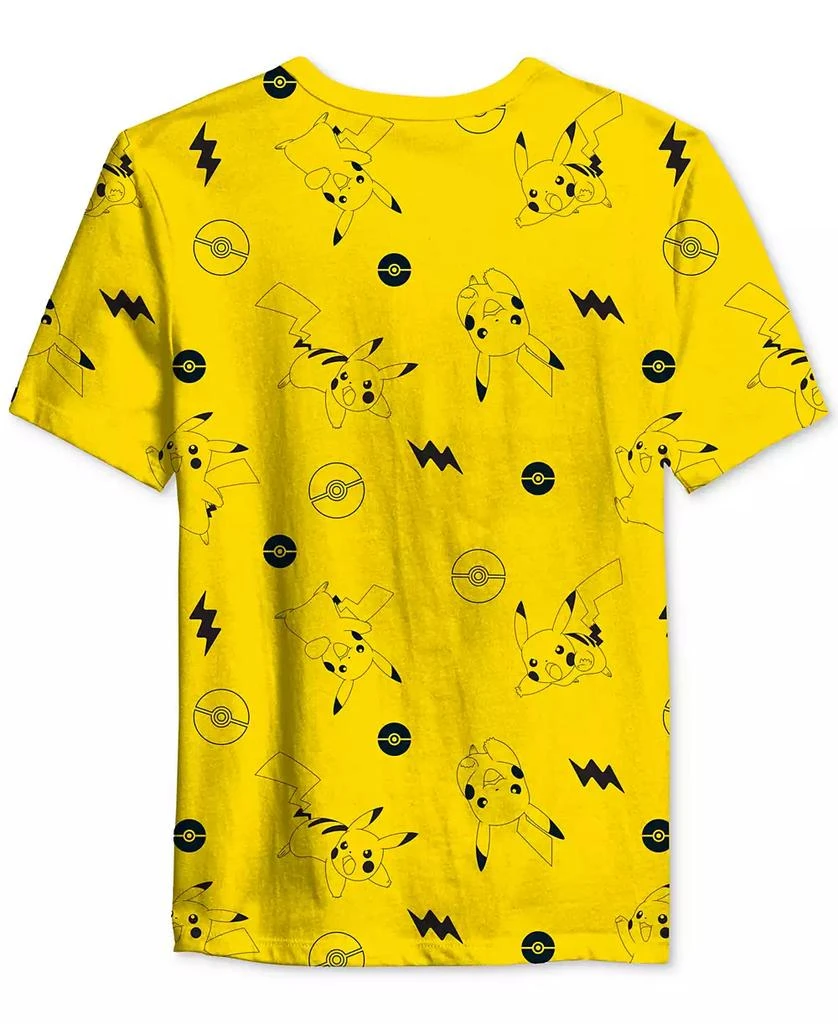 Pokemon Pokémon Big Boys Pikachu All Over Print Crewneck T-Shirt 2