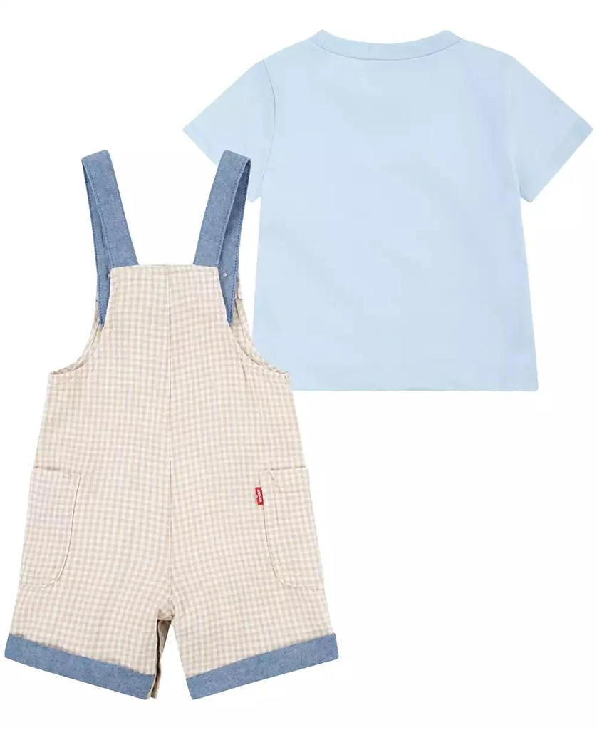 Levi
s Baby Boys Gingham Shortall and T-shirt Set 3