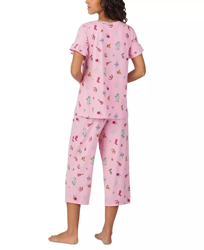 Cuddl Duds Women's Short-Sleeve Cropped Pajama Set 5