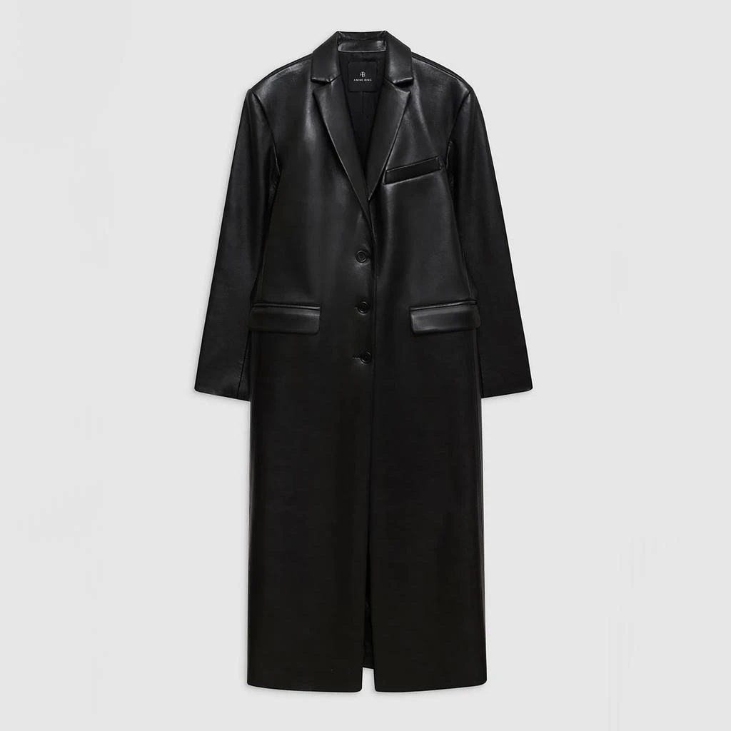 ANINE BING Quinn Faux Leather-Blend Coat 3