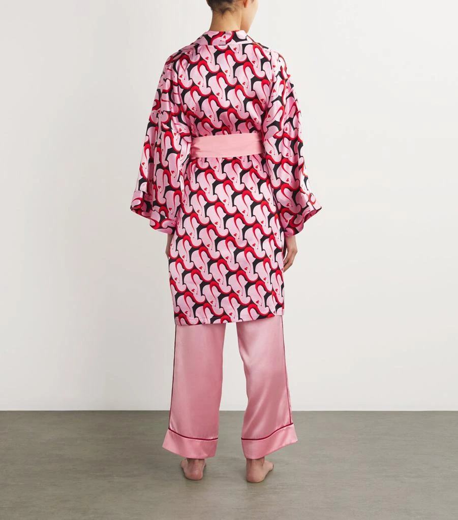OLIVIA VON HALLE Silk Mimi Cocteau Robe (One Size) 4
