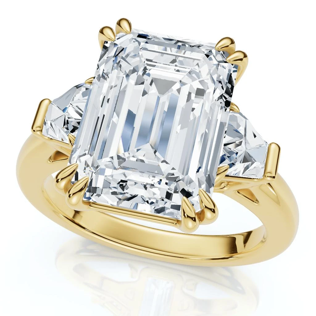 Pompeii3 Certified 4.40Ct Emerald Diamond Engagement Ring 14k Gold or Platinum Lab Grown