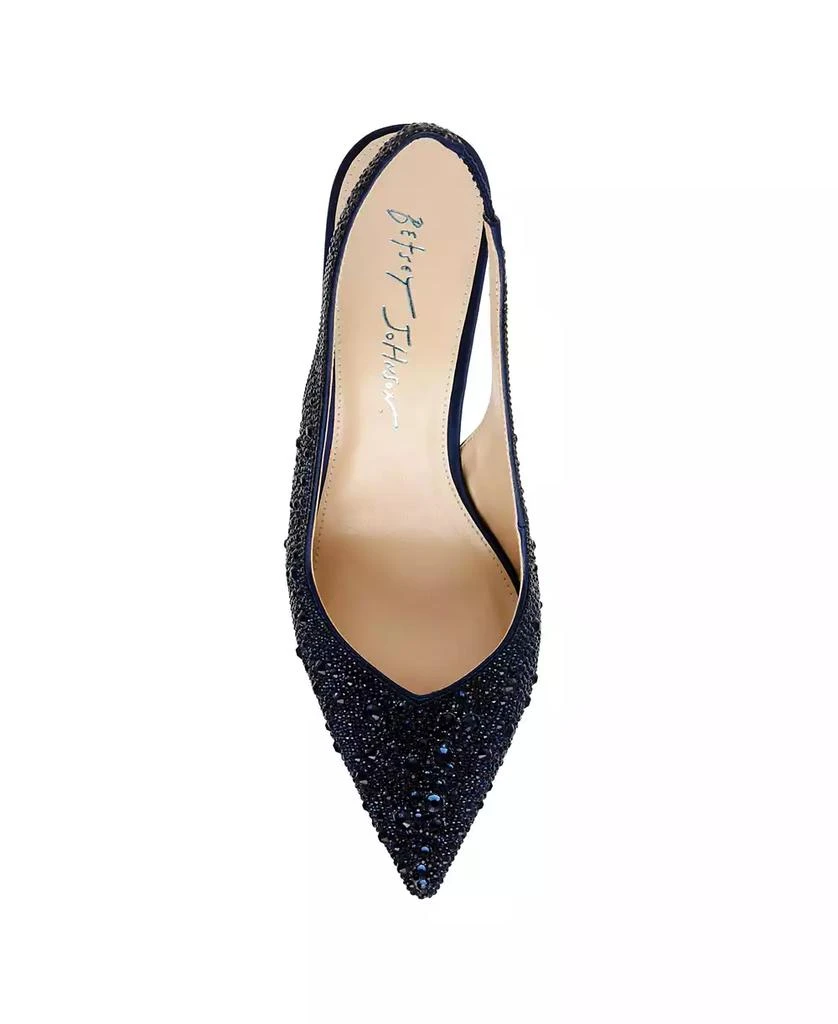 Betsey Johnson Clark Rhinestone Slingback Pumps 4