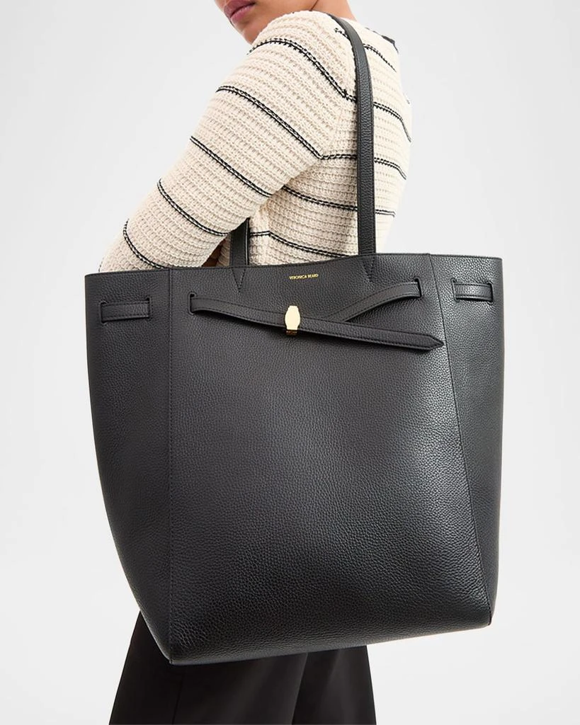 VERONICA BEARD Dash Belt North-South Leather Tote Bag 2