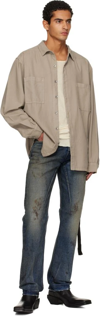 Rick Owens Taupe Concordians Jumbo Shirt 4