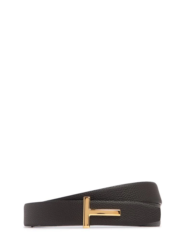 Tom Ford 3cm Reversible Soft Grained Leather Belt 1