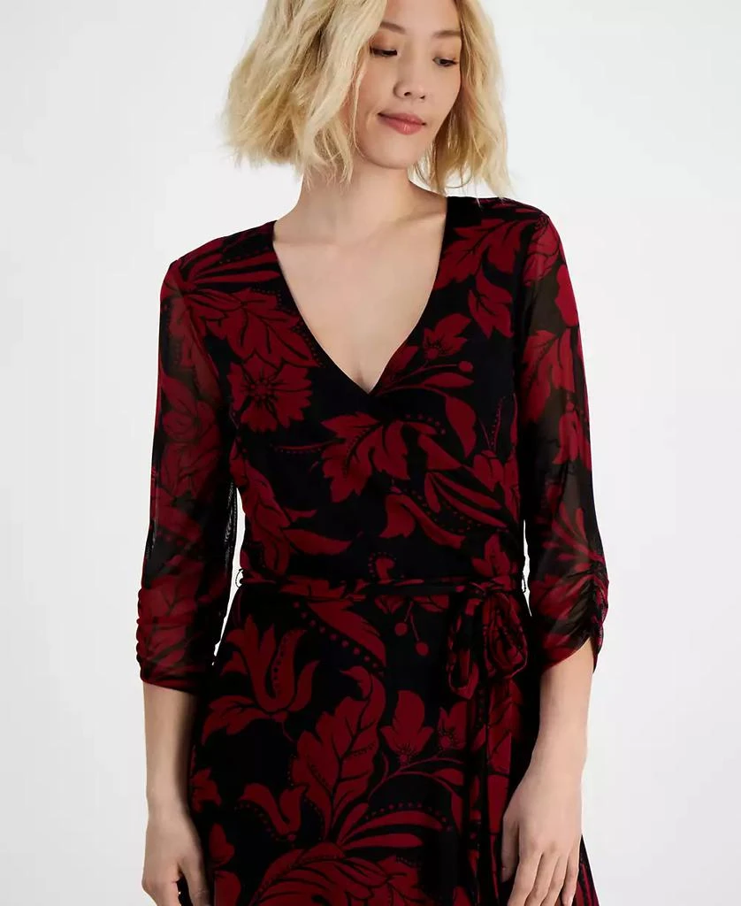 JAMIE & LAYLA Petite 3/4-Sleeve Faux-Wrap Maxi Dress 4