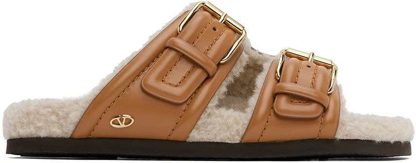 Valentino Tan Fussfriend Slide Sandals 1
