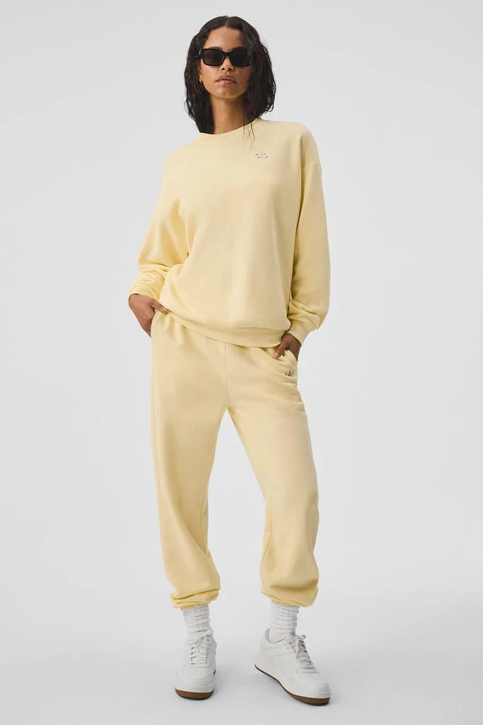 Alo Accolade Crew Neck Pullover - Lemon Ice 5