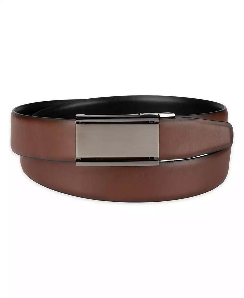 Alfani Men's 2-In-1 Reversible AlfaTech Custom Fit Pressure Locking Plaque Buckle Belt