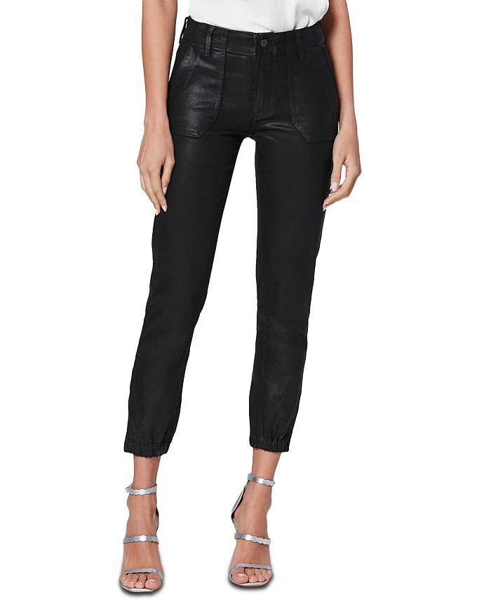 Paige Mayslie Cropped Coated Jogger Pants 3