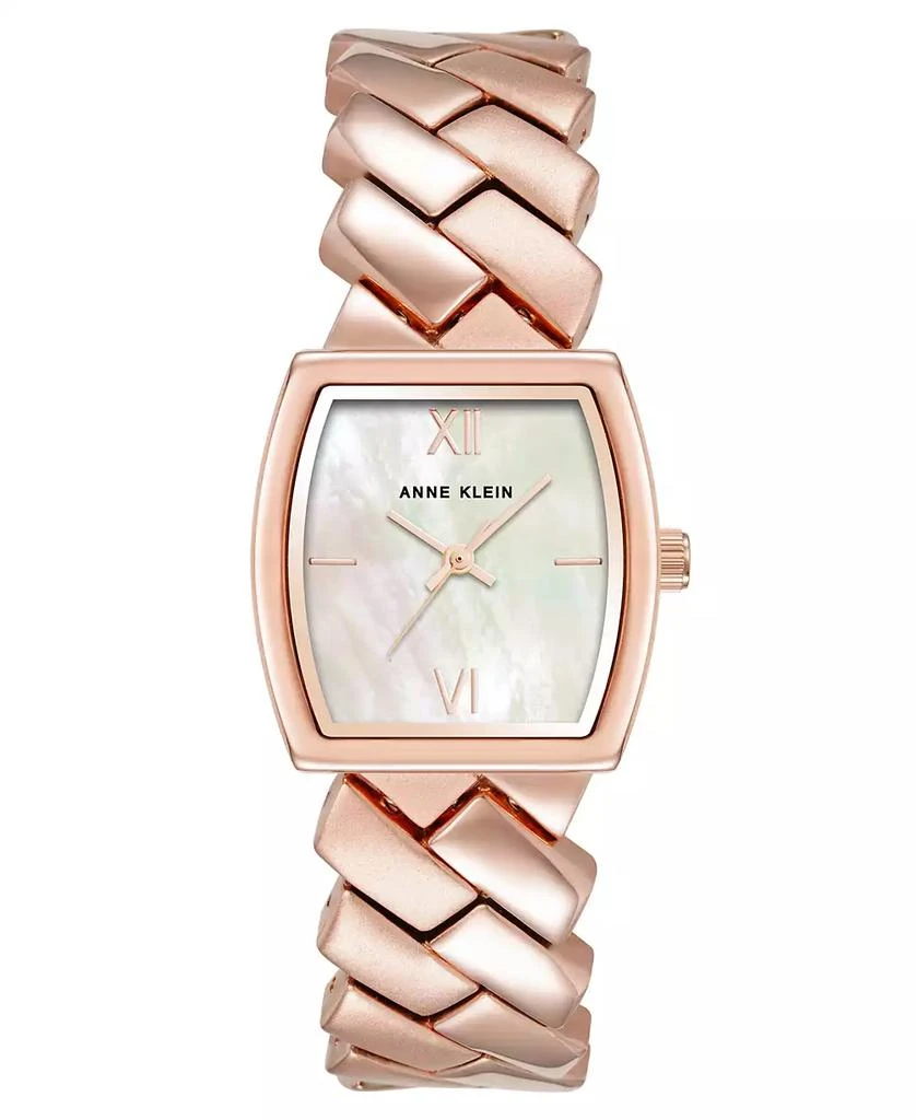 Anne Klein Women's Quartz Herringbone Rose Gold-Tone Alloy Metal Bracelet Watch 1