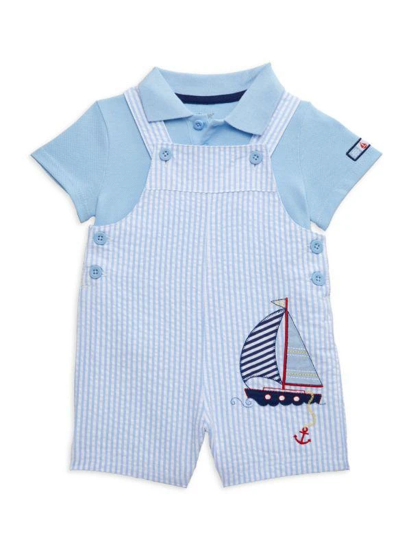 Little Me Baby Boy's 2-Piece Boat Shortall & Polo Set 1