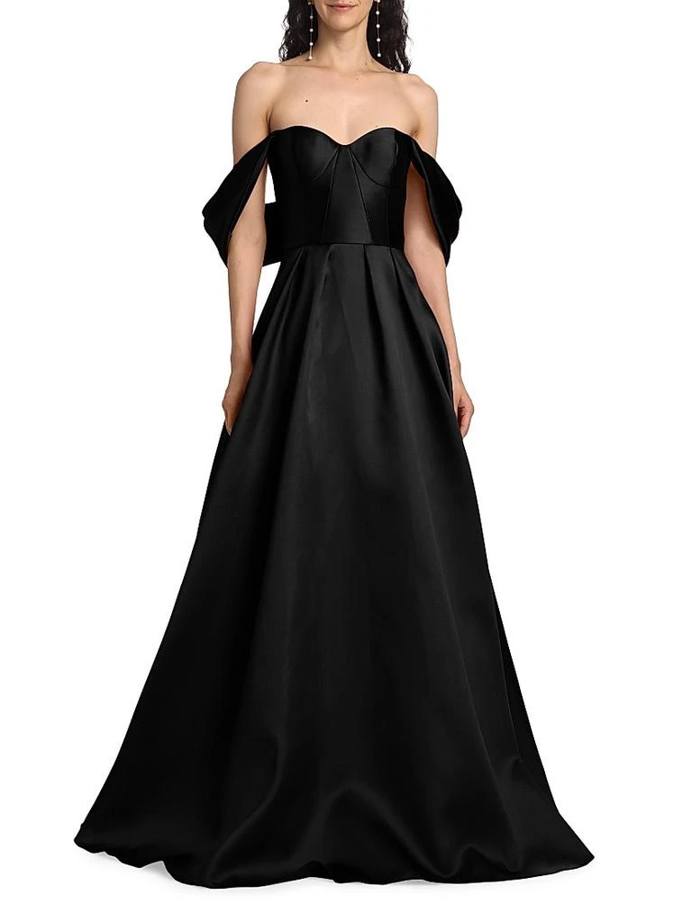 Bridesmaids Viktor Off-The-Shoulder Gown  On Sale Now with Up to 51% Off |  Discover Exclusive Deals & Savings at BeyondStyle  Authentic Vera Wang  Bride  off-the-shoulder|Women's|women's|contemporary|floor-length|solid|a-line| dresses|short sleeve ...