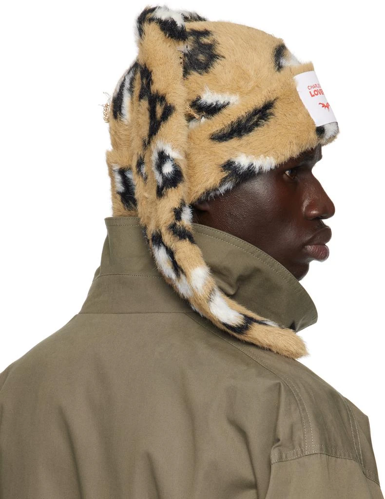 Charles Jeffrey Loverboy Brown Fluffy Chunky Rabbit Beanie 3