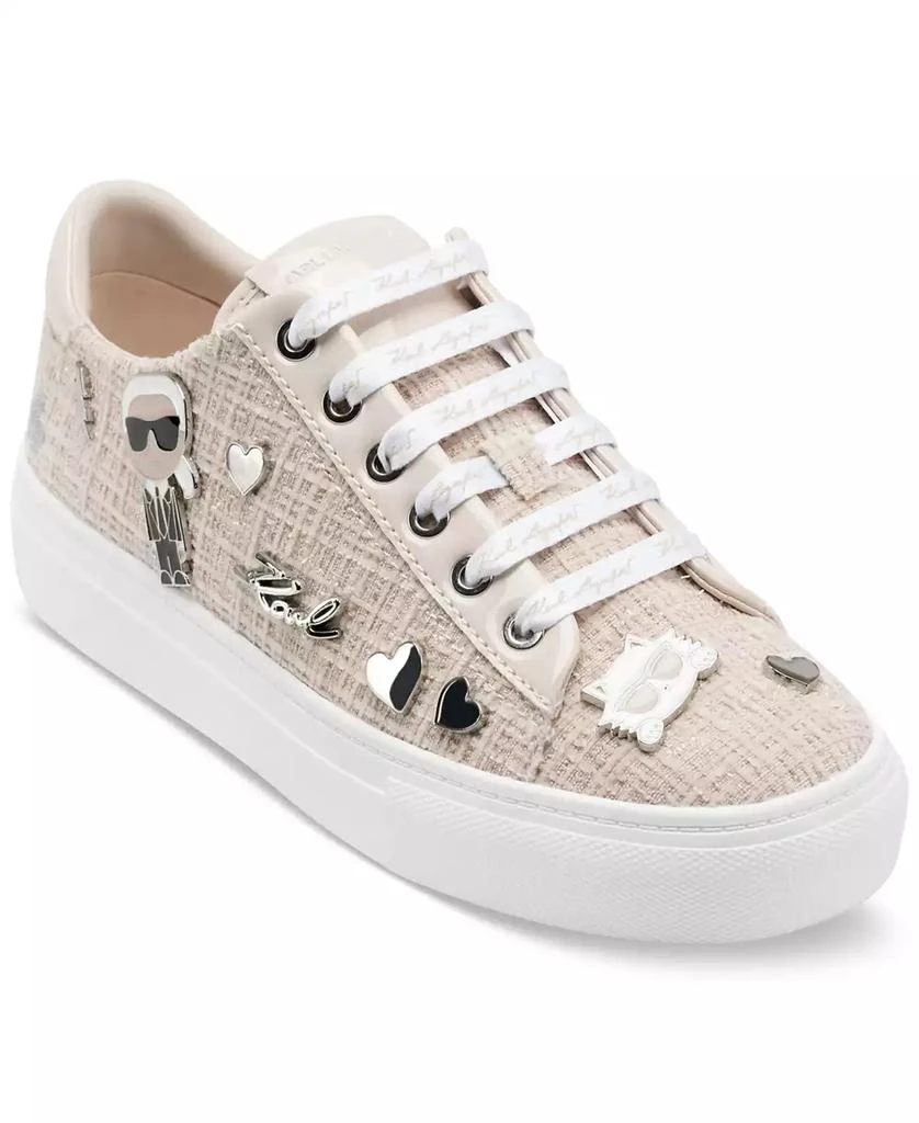 Karl Lagerfeld Paris Cate Pins Lace-Up Platform Sneakers 1