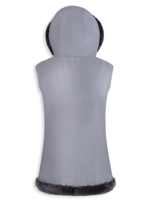 WOLFIE FURS Made For Generations™ Shearling Hooded Vest
