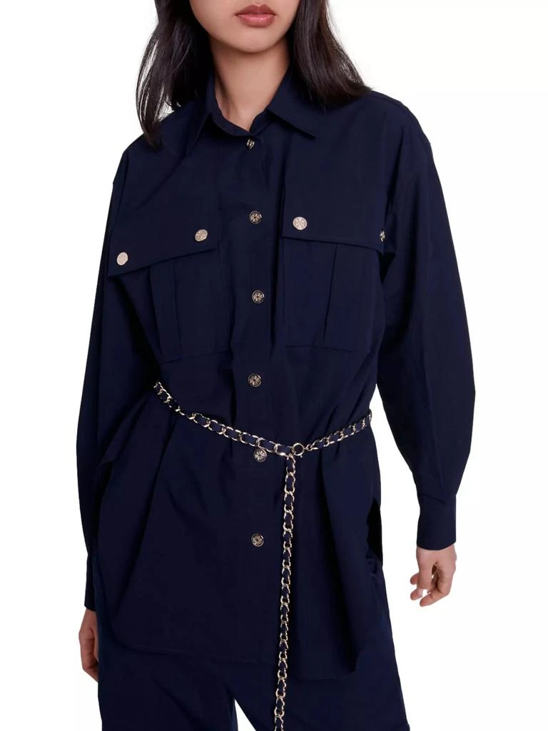 Maje Belted Long Shirt 2