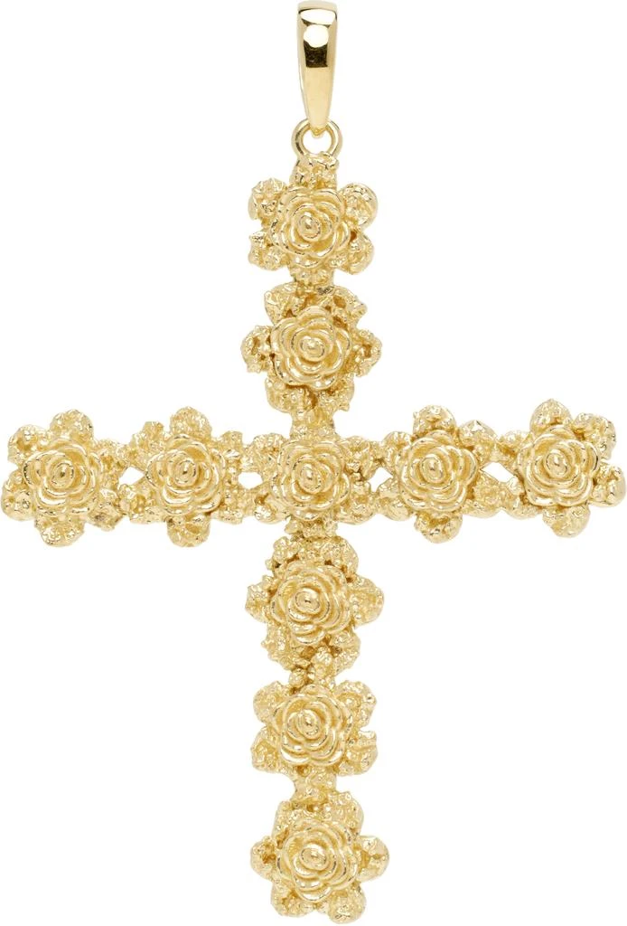 Veneda Carter Gold Flower Cross Pendant 1
