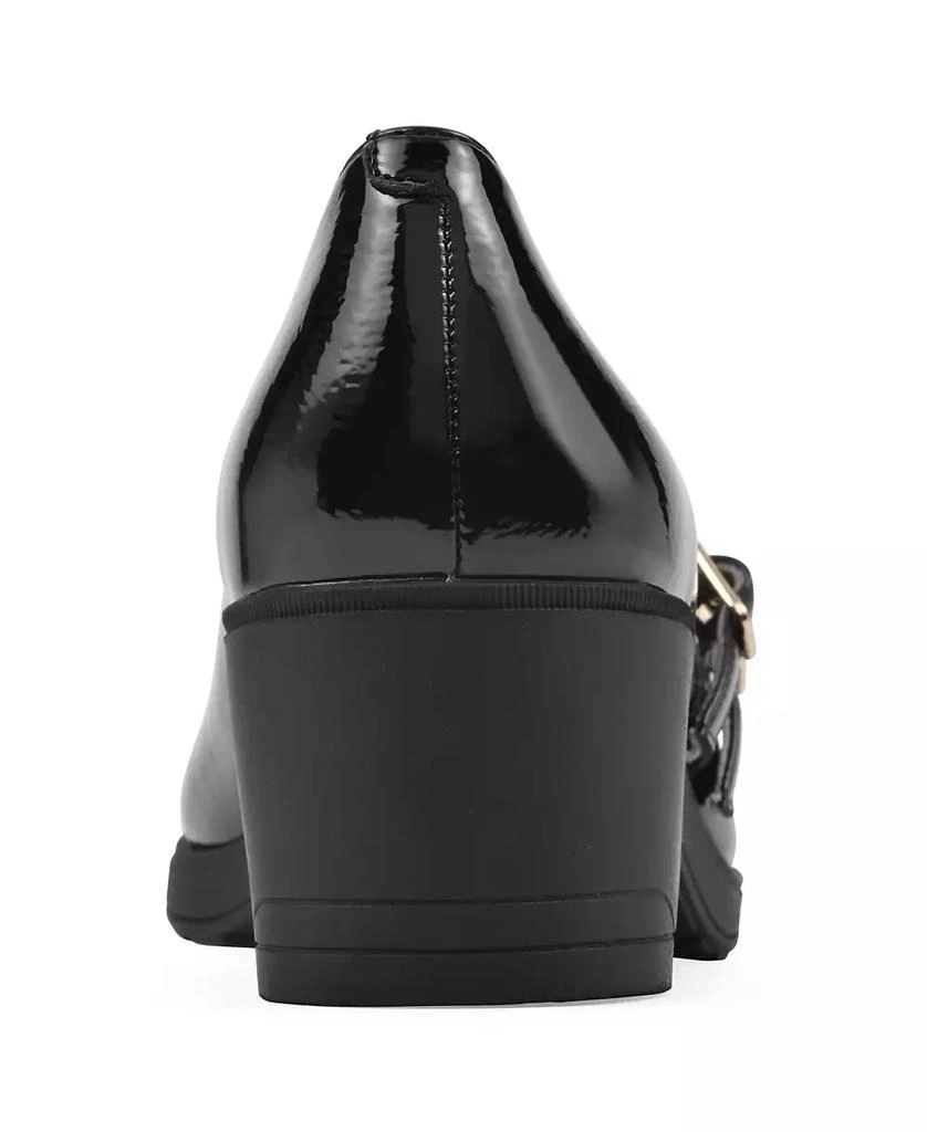 White Mountain Women's Hunta Mary Jane Style Block Heel Pumps 8