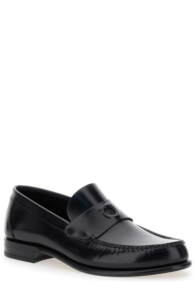 Shop Ferragamo Gancini Embossed Slip-On Loafers on Sale at 