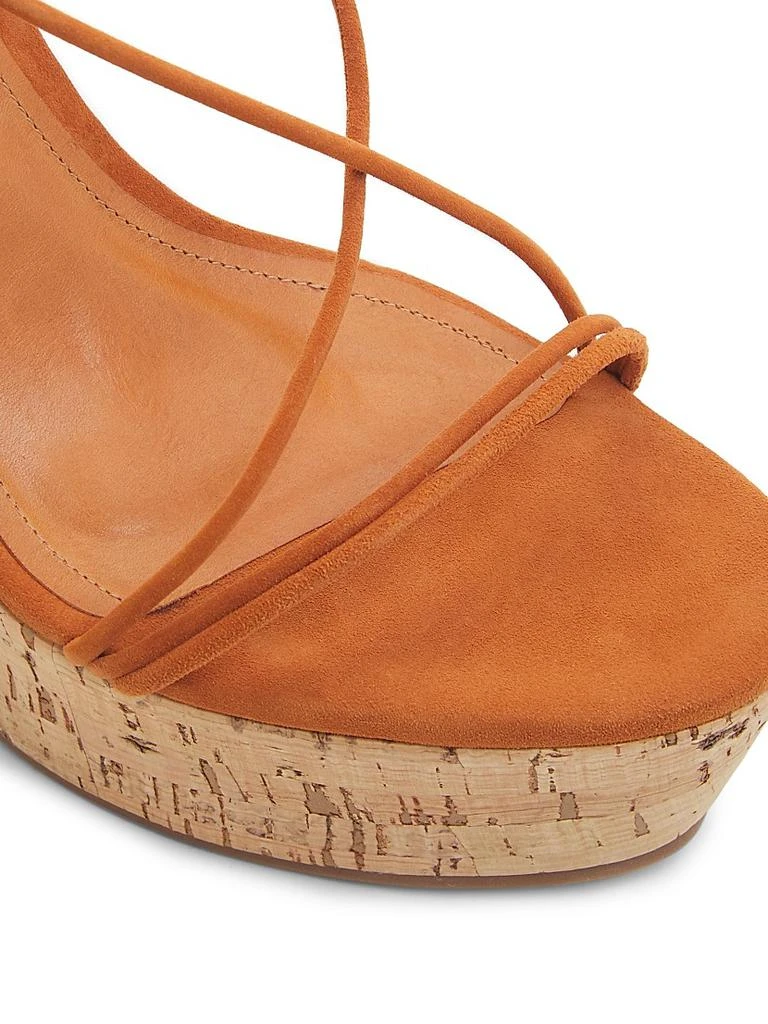 Schutz Calabria 100MM Suede Platform Wedge Sandals 6