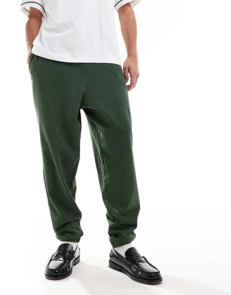 ASOS ASOS DESIGN oversized joggers in washed dark green 2