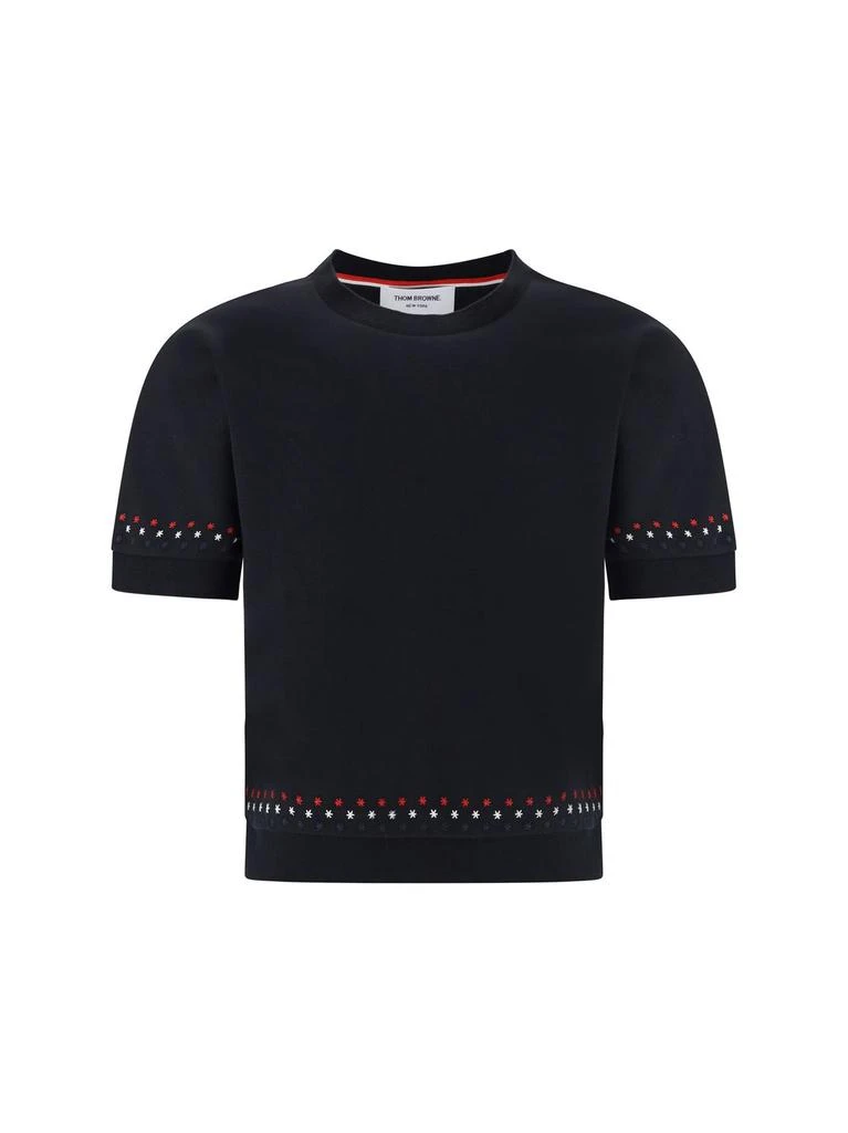 Thom Browne Thom Browne Snowflakes Short-Sleeved T-Shirt from Cettire