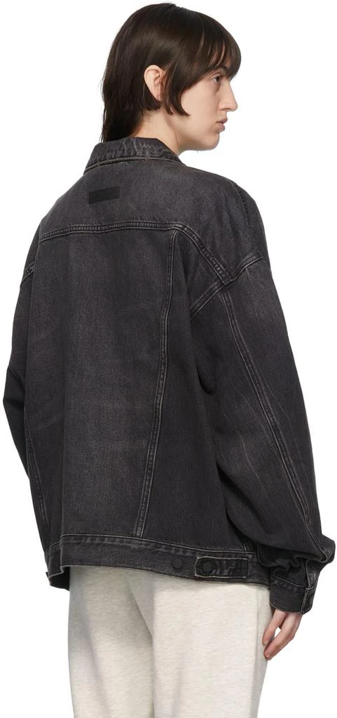 Essentials Black Faded Denim Jacket 3
