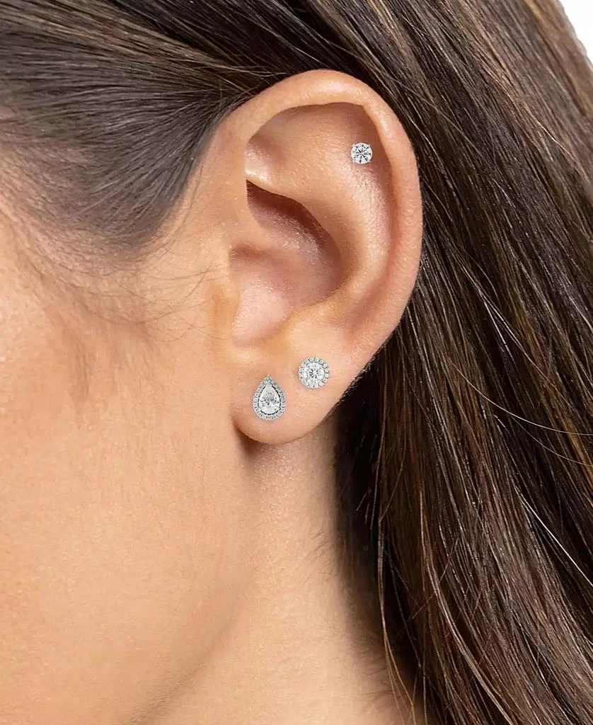 Giani Bernini 3-Pc. Set Cubic Zirconia Halo & Solitaire Stud Earrings in Sterling Silver, Exclusively at Macy's 2