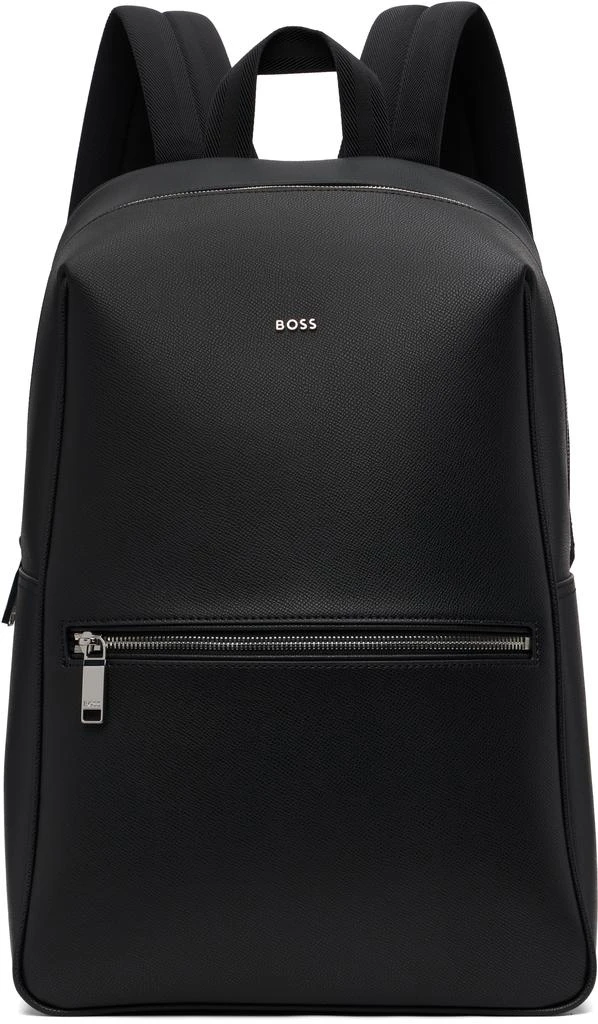 Hugo Boss Black Logo Hardware Grained-Leather Backpack