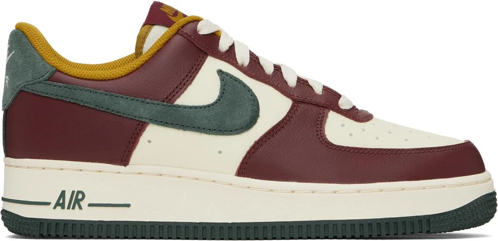 NIKE Off-White & Burgundy Air Force 1 '07 LV8 Sneakers 1