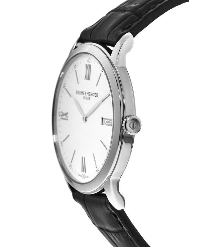 Baume & Mercier Baume & Mercier Classima Quartz White Dial Leather Strap Men's Watch 10323 2