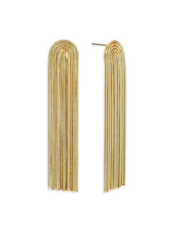 Eye Candy LA Luxe Felecity 14K Goldplated Fringe Earrings