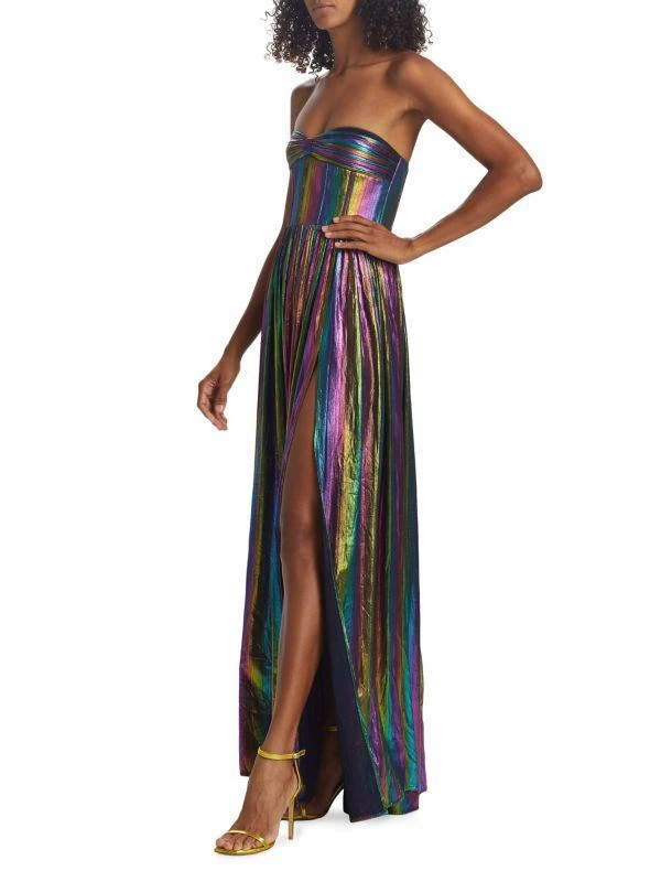 BRONX AND BANCO Florence Metallic Strapless Gown 3