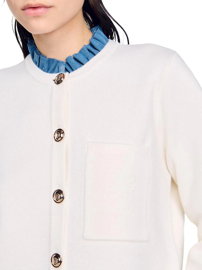 Sandro High-Neck Cardigan 5