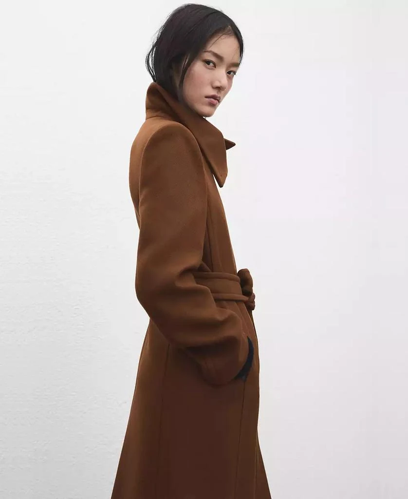 Mango Women
s Belted Manteco Wool Coat 7