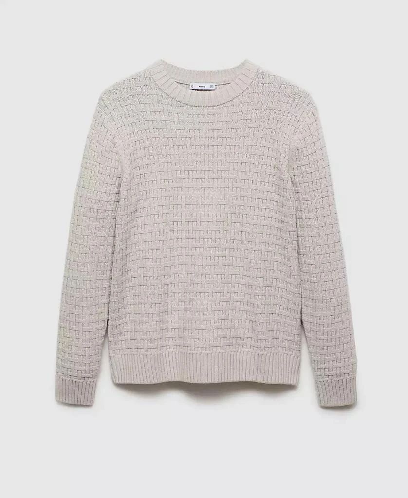 Mango Men's Crossed-Knit Sweater 9