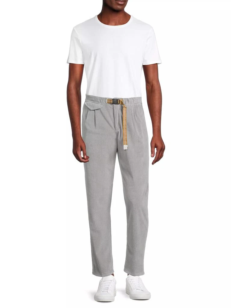 White Sand Corduroy Cotton-Blend Slim-Fit Pants 2