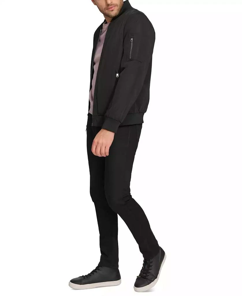 Calvin Klein Men's Solid-Color Zipper Flight Jacket 4