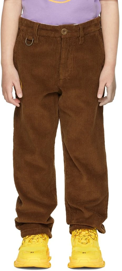 Drew House SSENSE Exclusive Kids Brown Painted Mascot Trousers 1