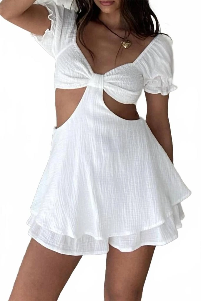 Et Clet Cabo Playsuit In White