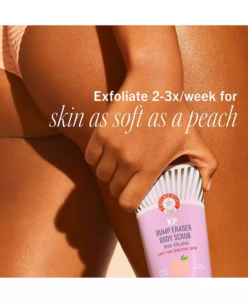 First Aid Beauty KP Bump Eraser Body Scrub With 10% AHA - Peach, 2 oz. 3