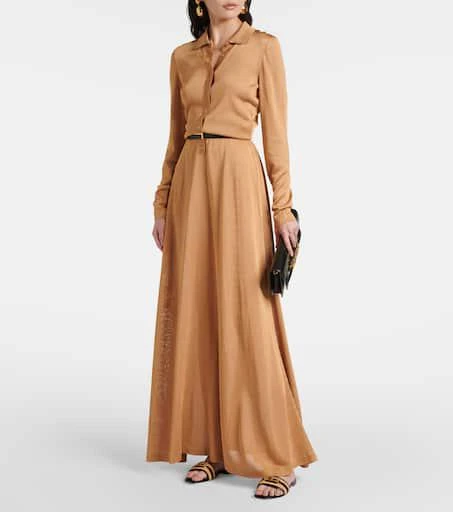 Tom Ford Whitney leather and raffia slides 3