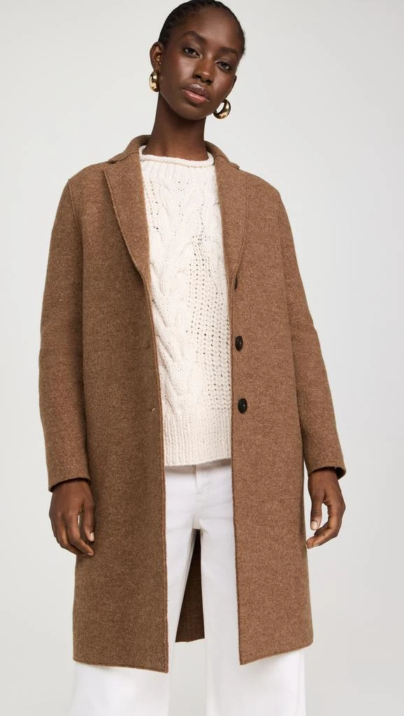 Harris Wharf London Boiled Wool Overcoat 1